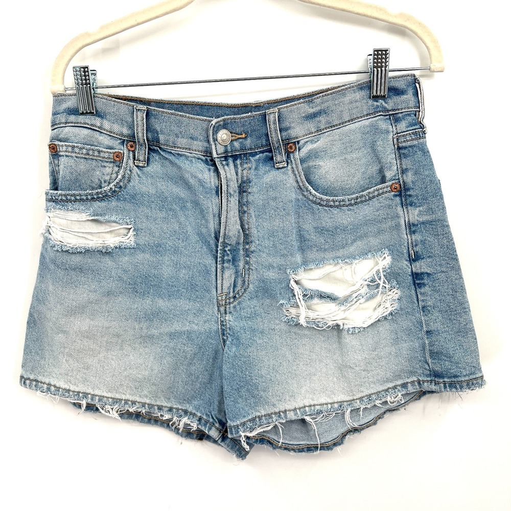 American Eagle AEO highest rise 90s boyfriend short denim jort jean boho 8